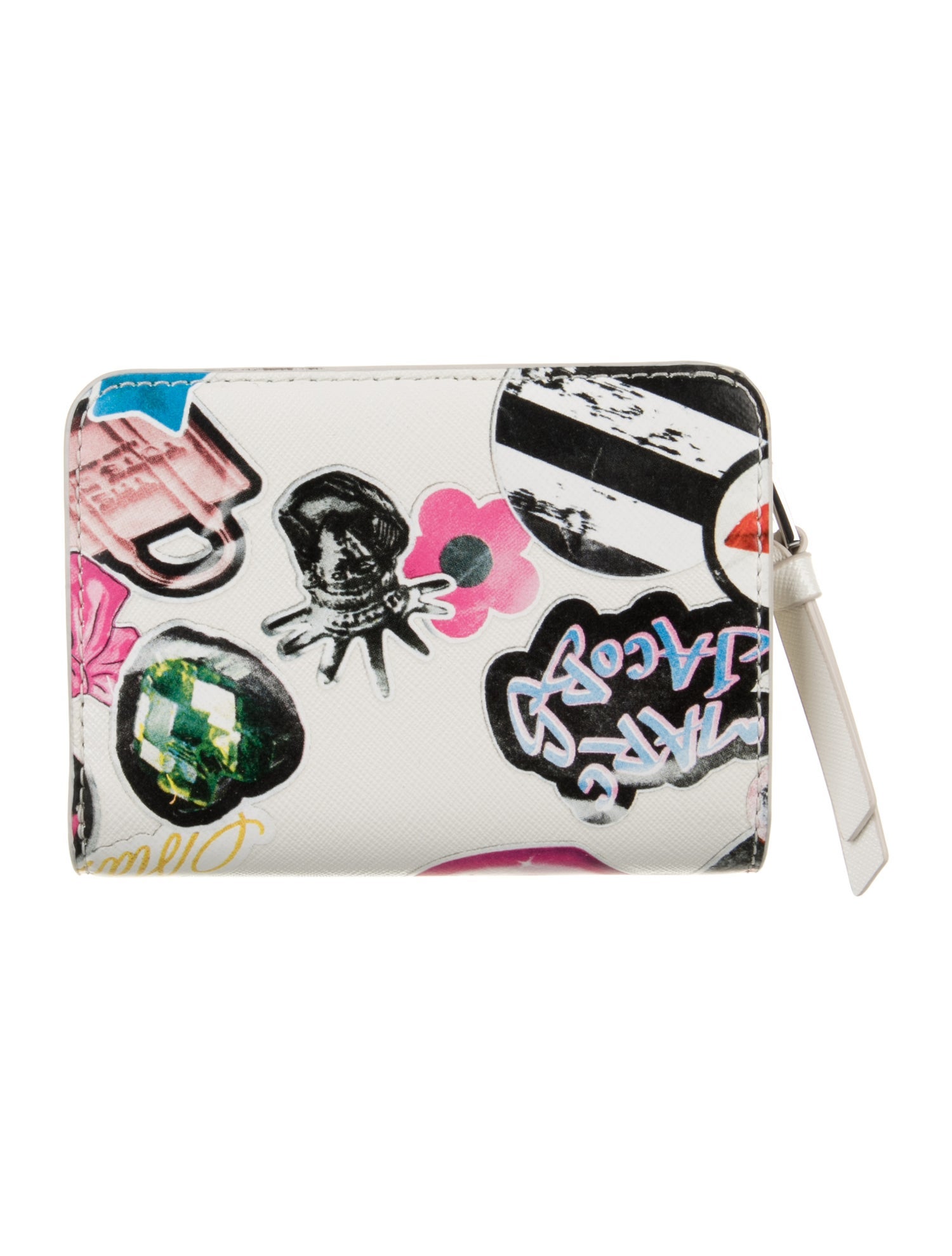 Marc Jacobs Saffiano Leather Printed Wallet