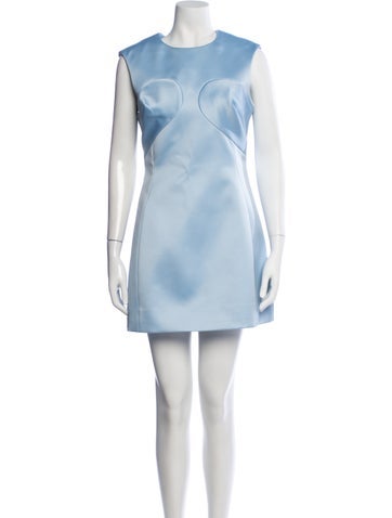 Pre-owned Marc Jacobs Crew Neck Mini Dress In Blue