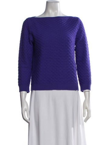 Pre-owned Marc Jacobs Cashmere Patterned Sweater In Purple