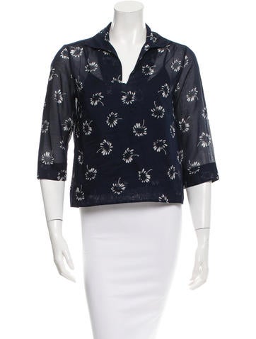 Marc Jacobs Printed Three-Quarter Sleeve Top