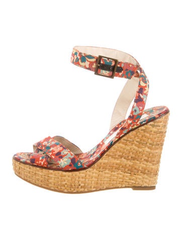 Marc Jacobs Floral Wicker Wedges