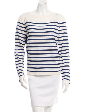 Marc Jacobs Striped Bateau Neck Top