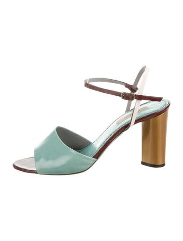 Marc Jacobs Patent Leather Colorblock Sandals