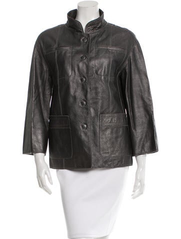 Marc Jacobs Long-Sleeve Metallic Jacket