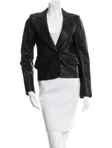 Marc Jacobs Peak-Lapel Leather Jacket