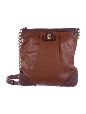 Marc Jacobs Quilted-Trimmed Leather Crossbody Bag