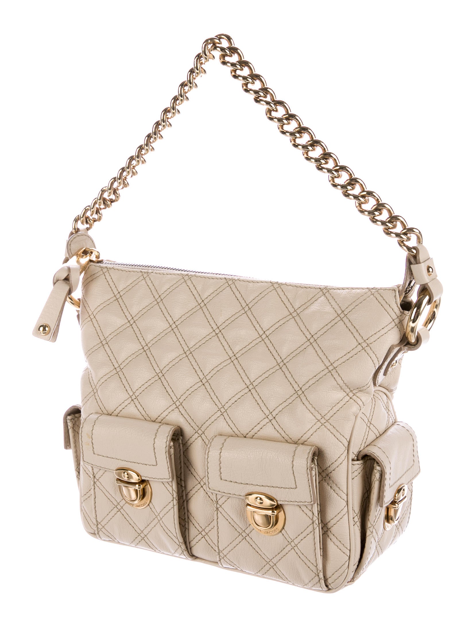 Marc Jacobs Quilted Leather Shoulder Bag Handbags MAR46635 The