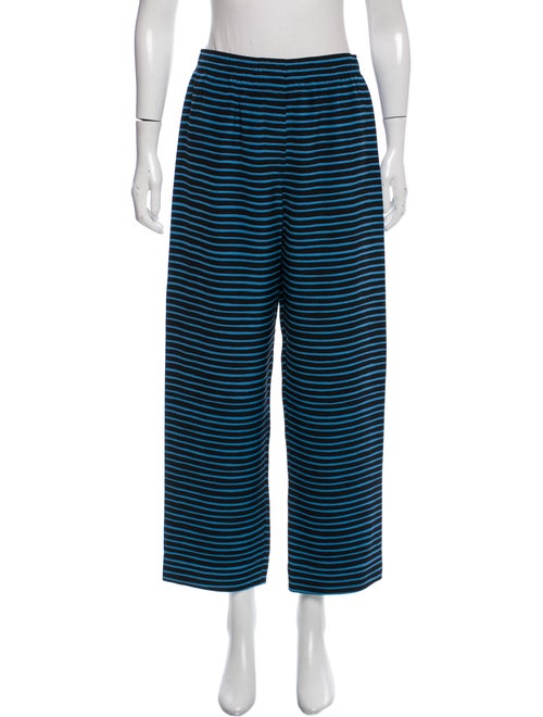 Marc Jacobs Silk Striped Pants Navy