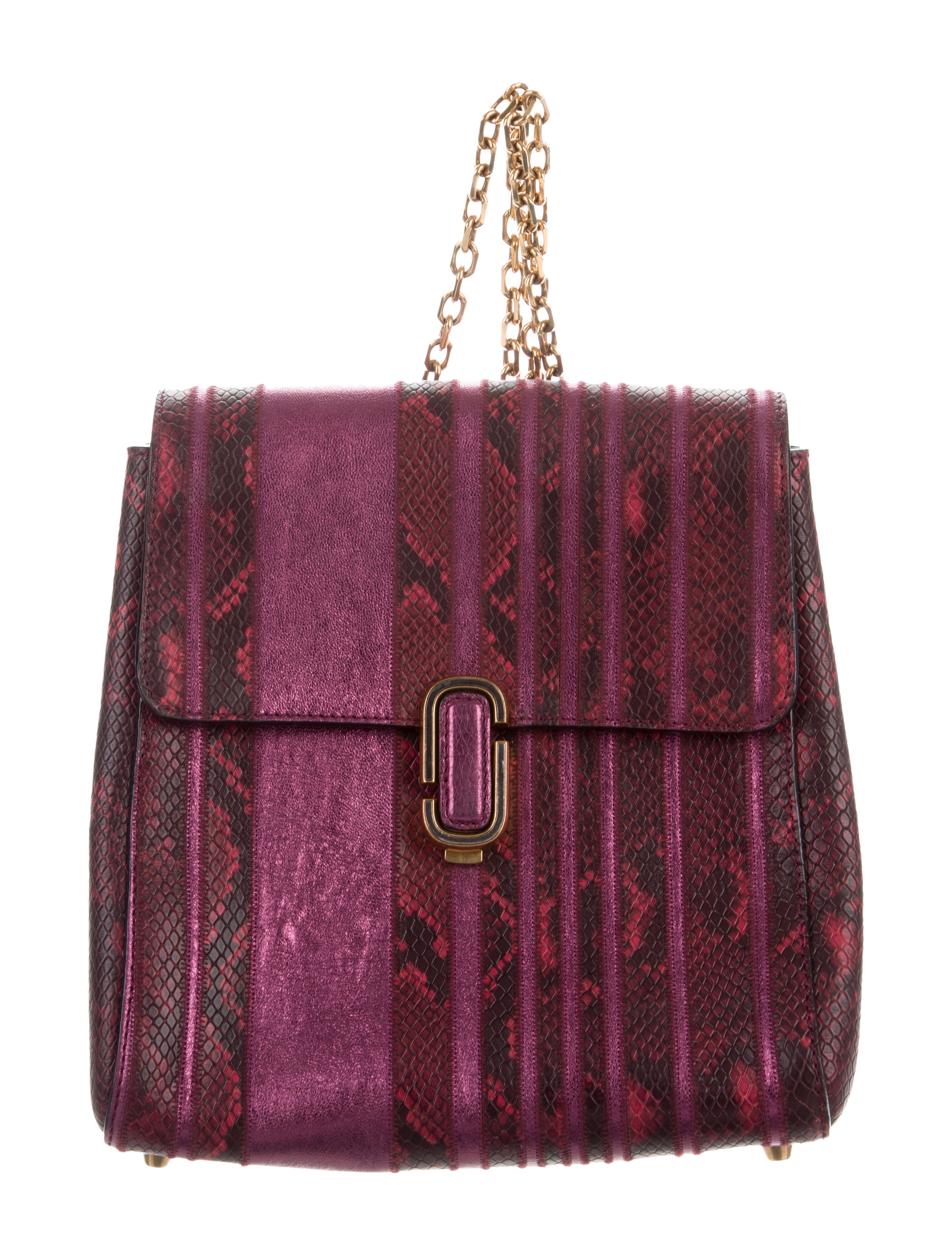 Marc Jacobs Embossed Leather Snapshot Backpack