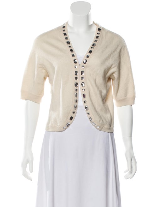 Marc Jacobs Short Sleeve Knit Cardigan silver