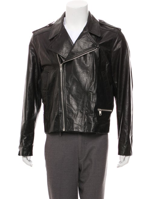 Marc Jacobs Leather Moto Jacket black