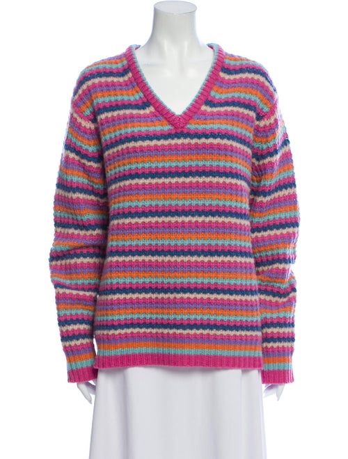 Marc Jacobs Cashmere Striped Sweater Pink