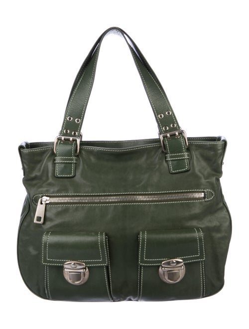 Marc Jacobs Leather Shoulder Bag Olive