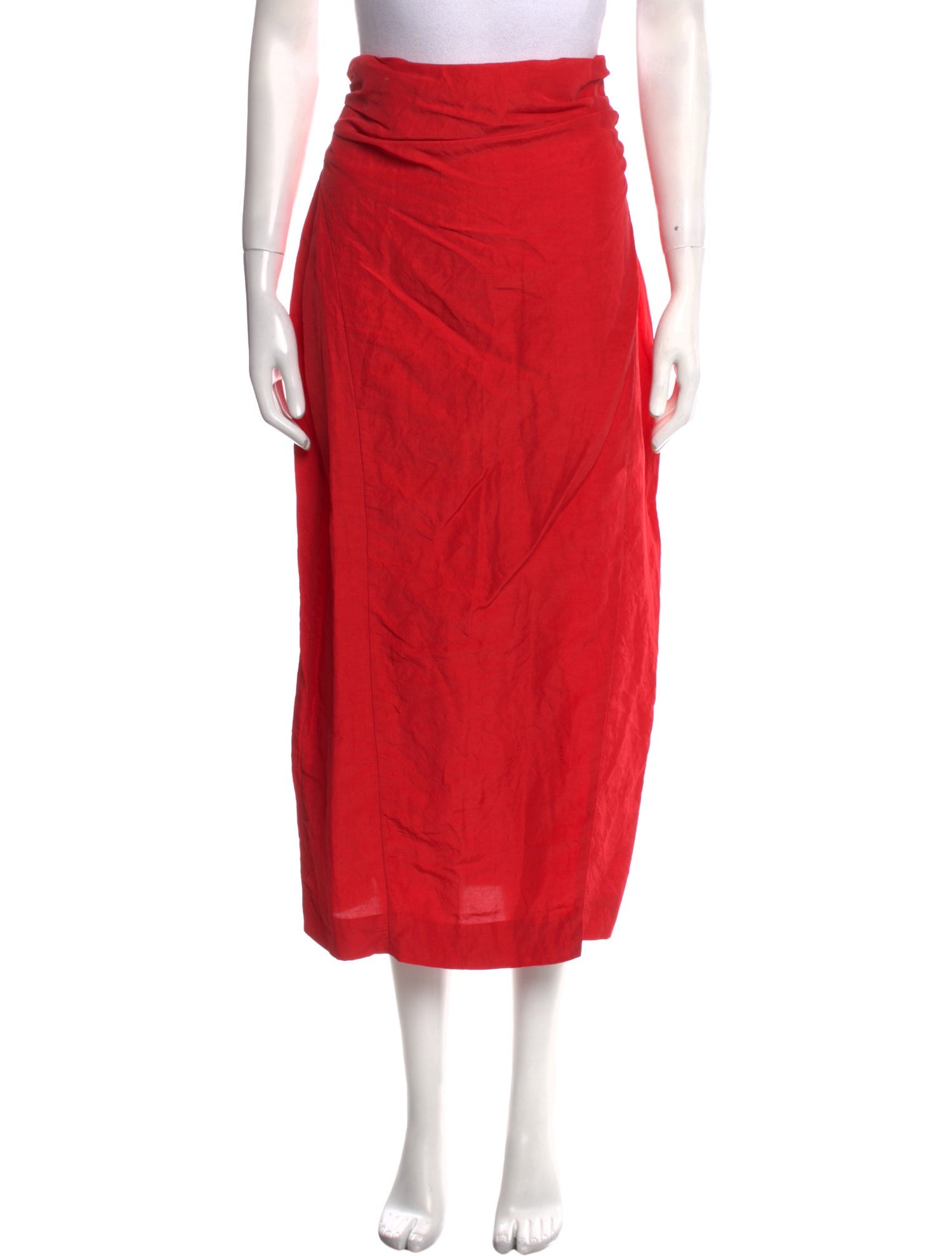 Carmen March Pleated Accents Midi Length Skirt w/ Tags