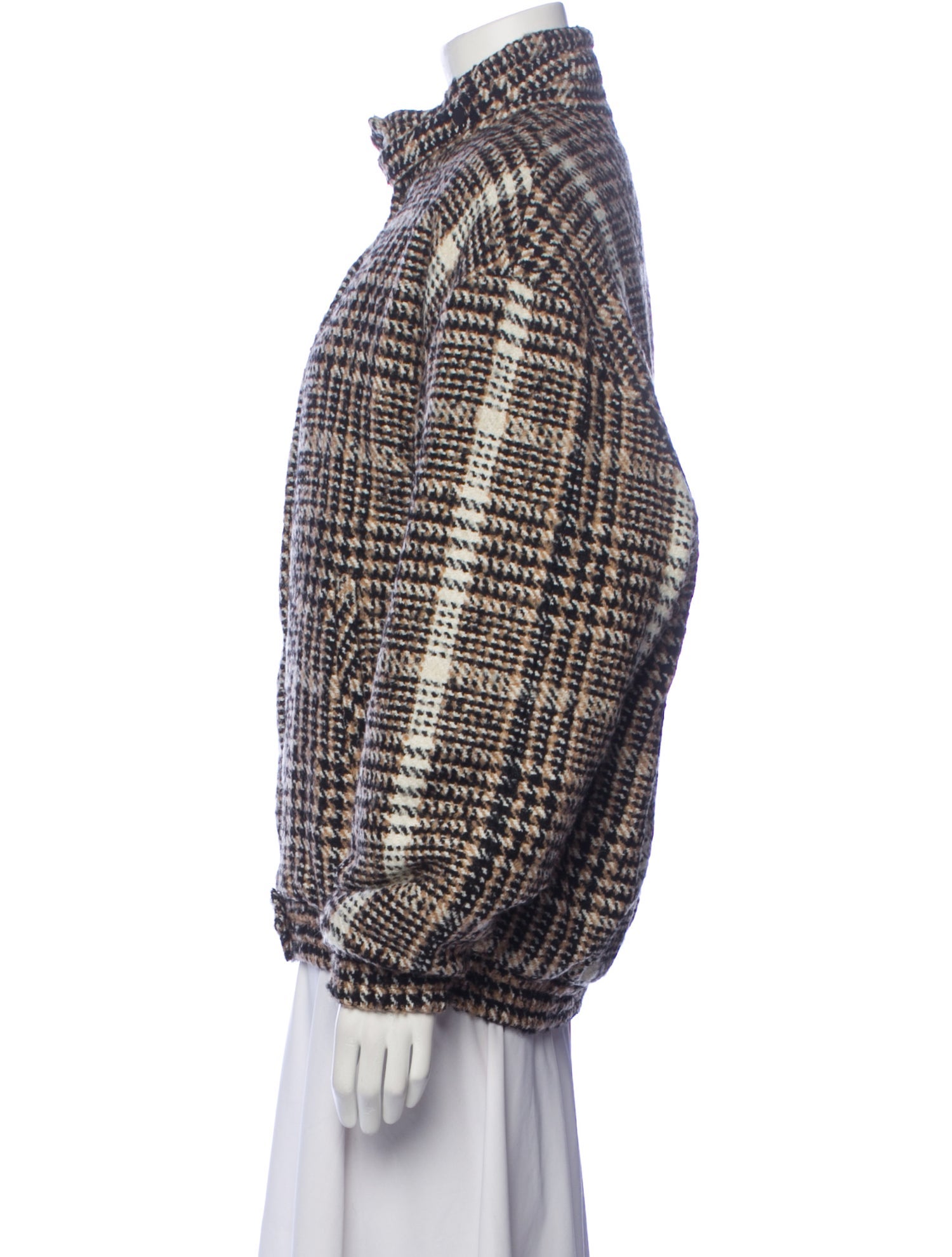 Carmen March Plaid Print Bomber Jacket