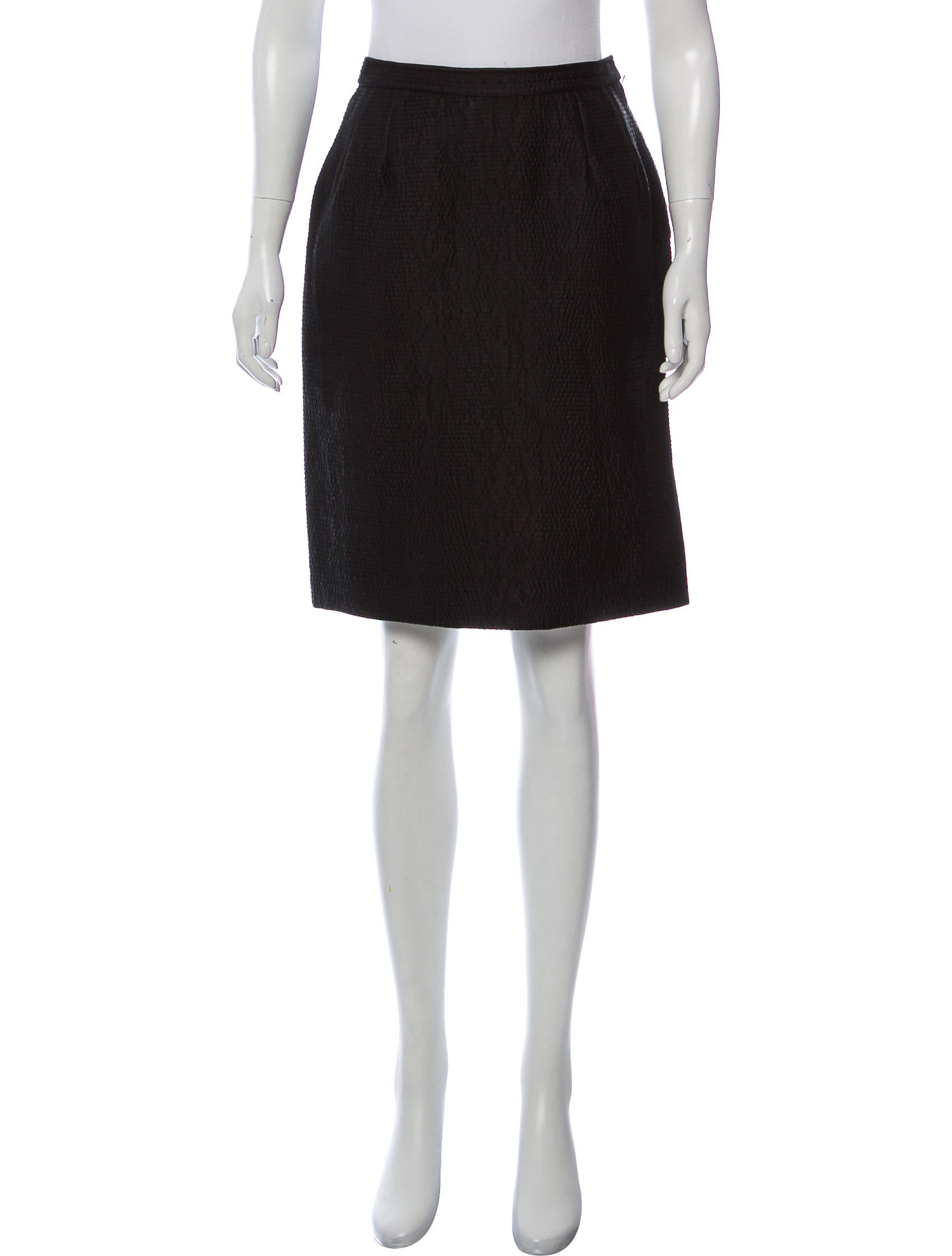 Mary McFadden Knit Knee-Length Skirt