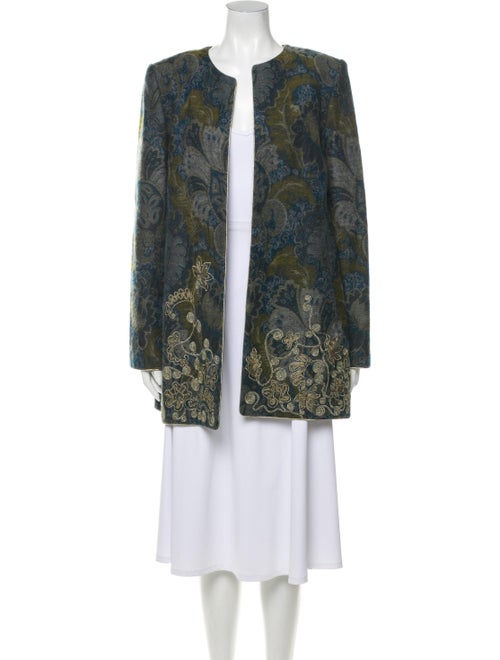 Mary McFadden Wool Printed Coat Wool