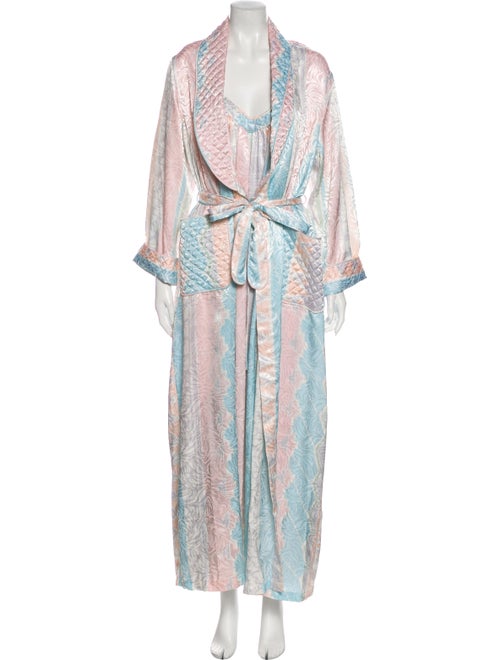 Mary McFadden Vintage Printed Nightgown Pink