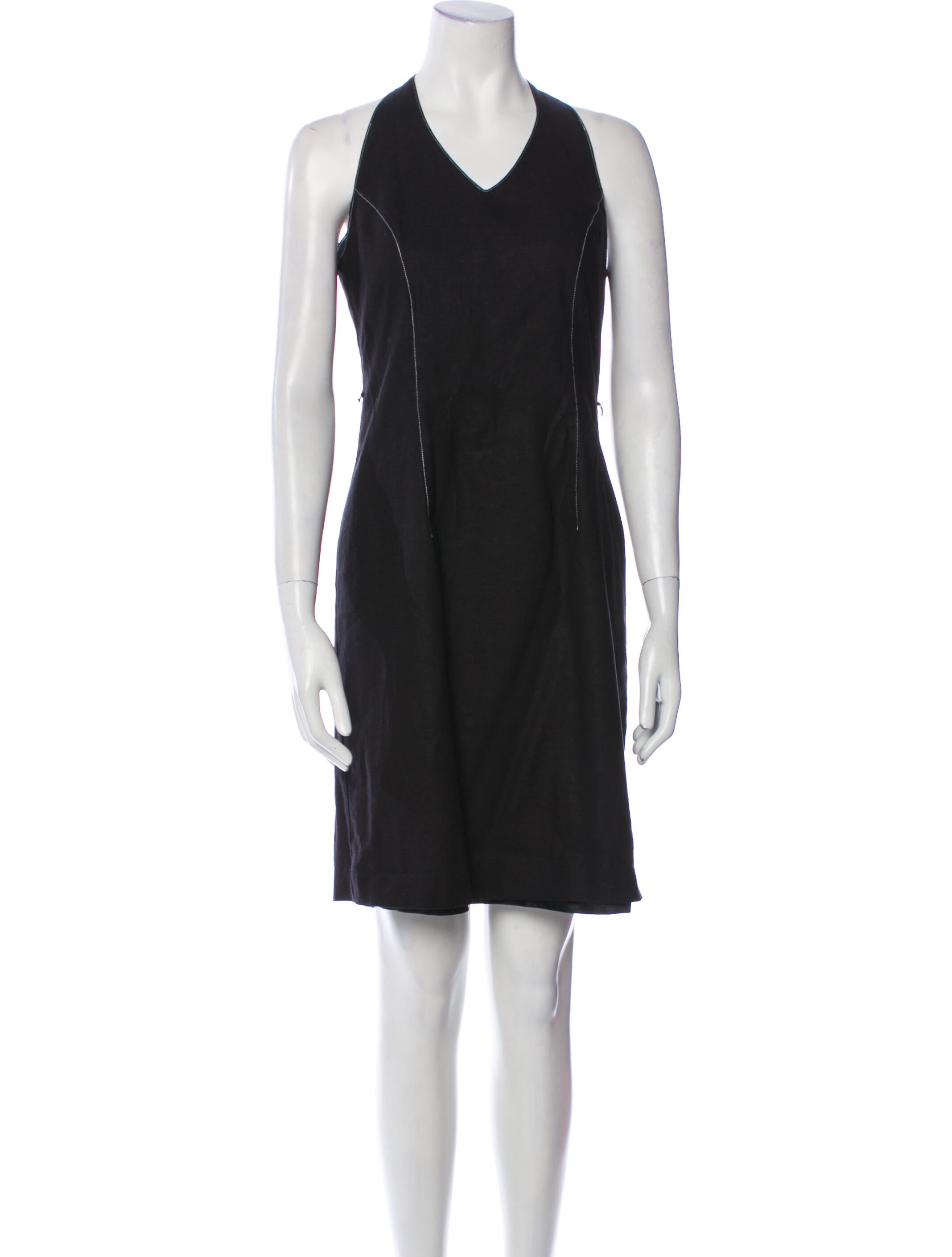 Mary McFadden V-Neck Mini Dress