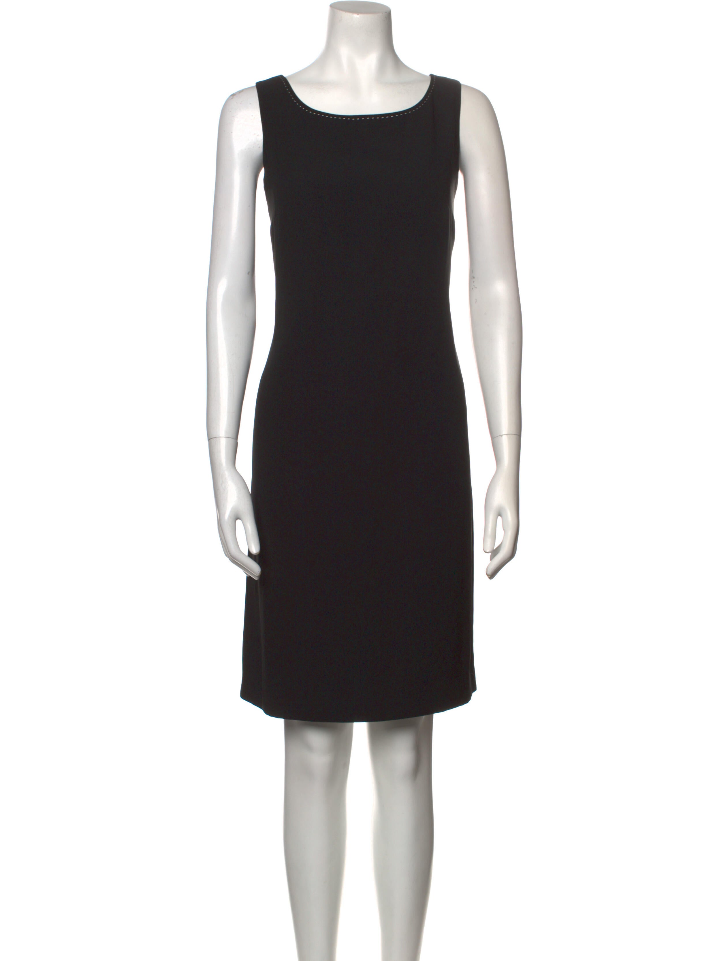 Mary McFadden Scoop Neck Knee-Length Dress