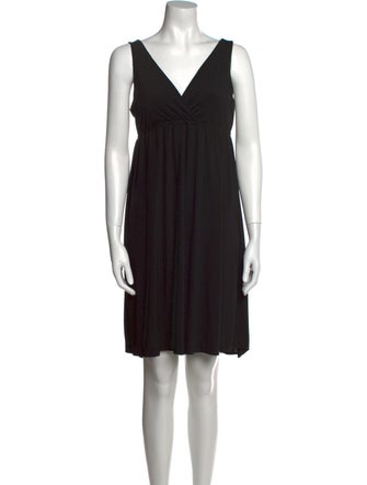 Mary McFadden V-Neck Mini Dress