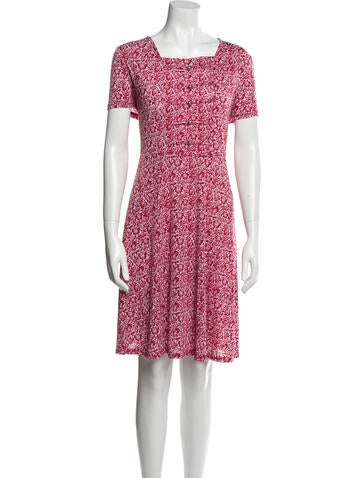 Mary McFadden Dresses Floral Print Mini Dress XL