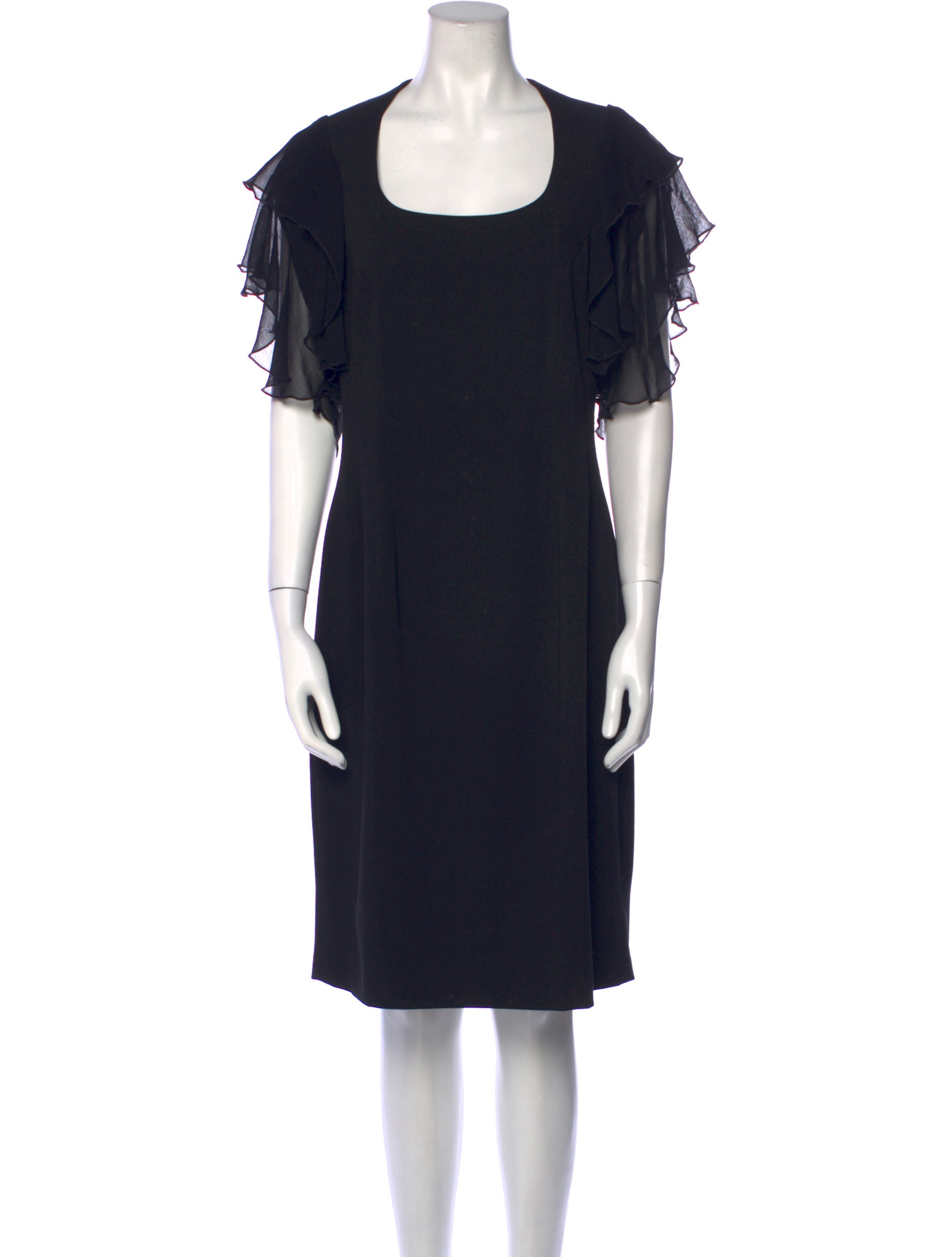 Mary McFadden Scoop Neck Knee-Length Dress