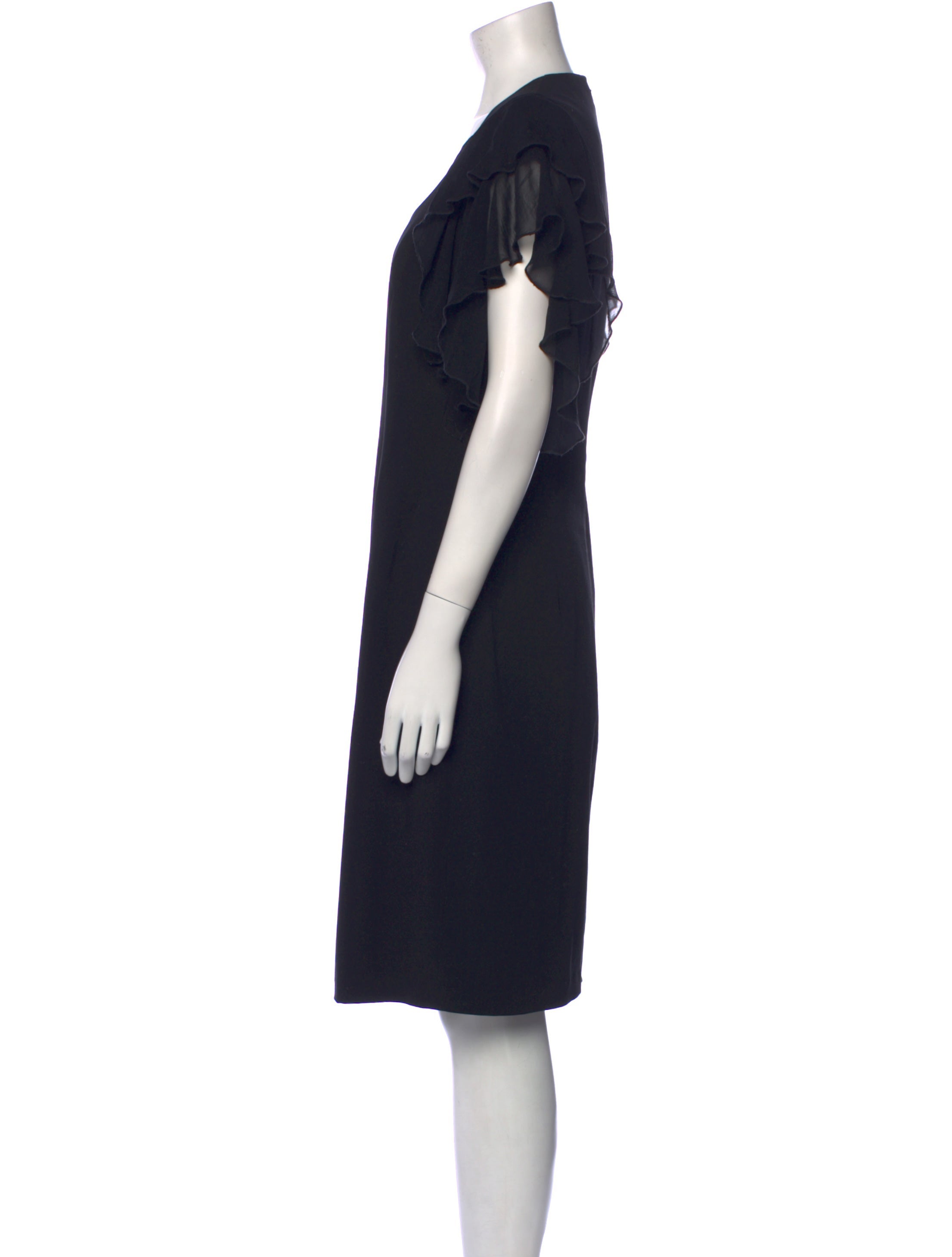 Mary McFadden Scoop Neck Knee-Length Dress