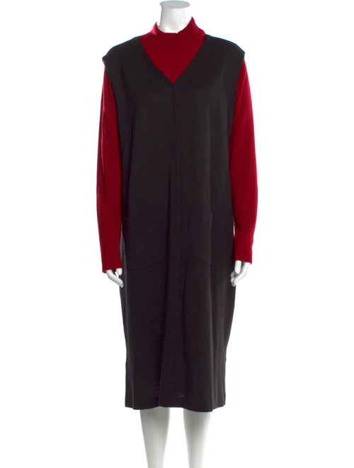 Mary McFadden Turtleneck Midi Length Dress