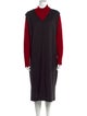 Mary McFadden Turtleneck Midi Length Dress