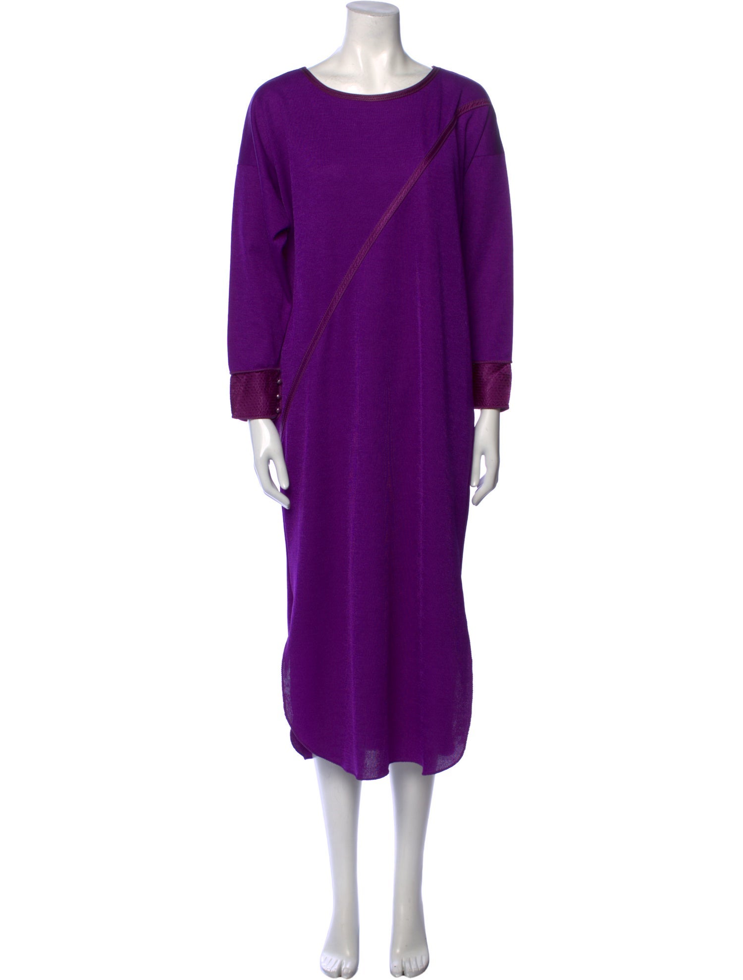 Mary McFadden Scoop Neck Long Dress