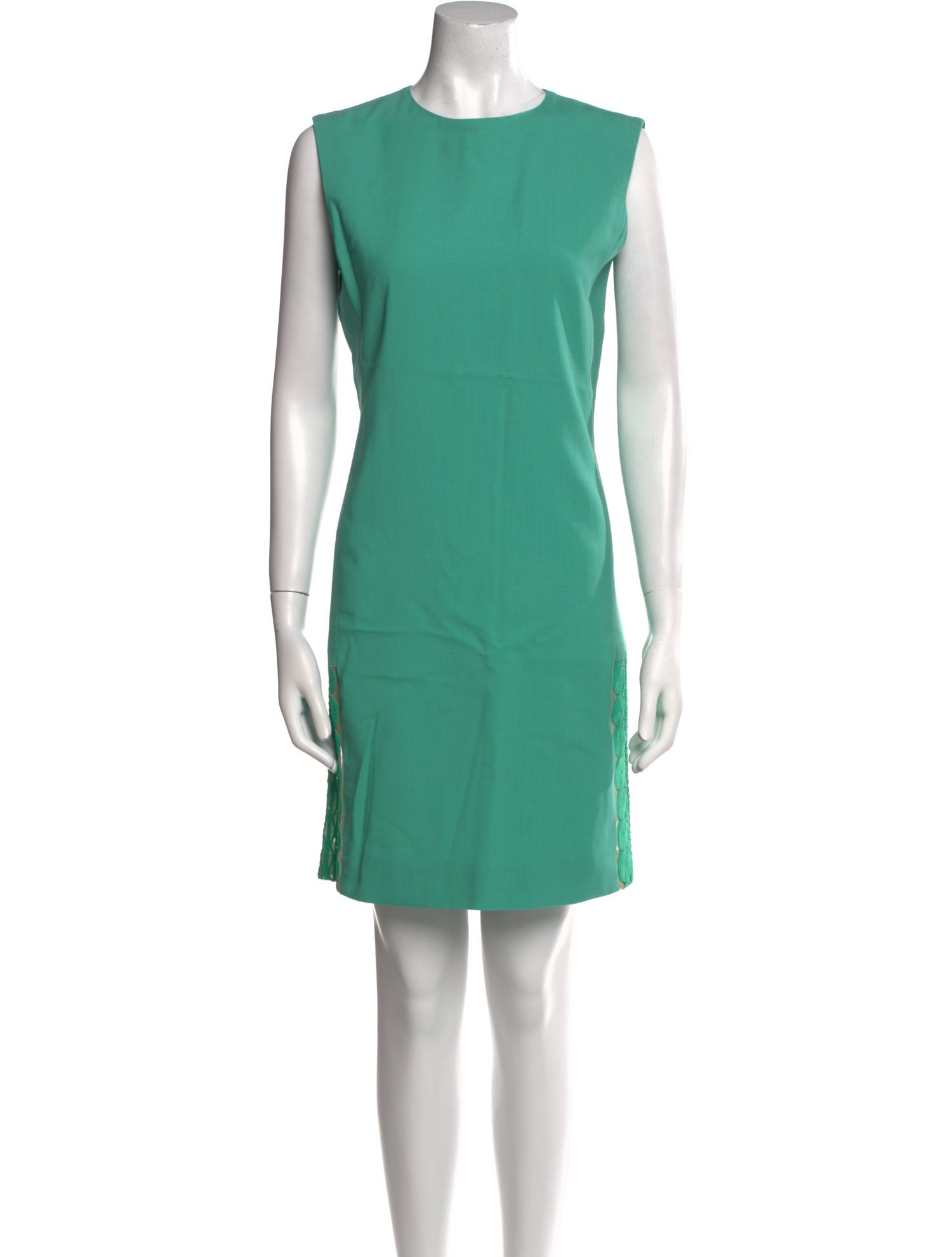 Mary McFadden Crew Neck Mini Dress