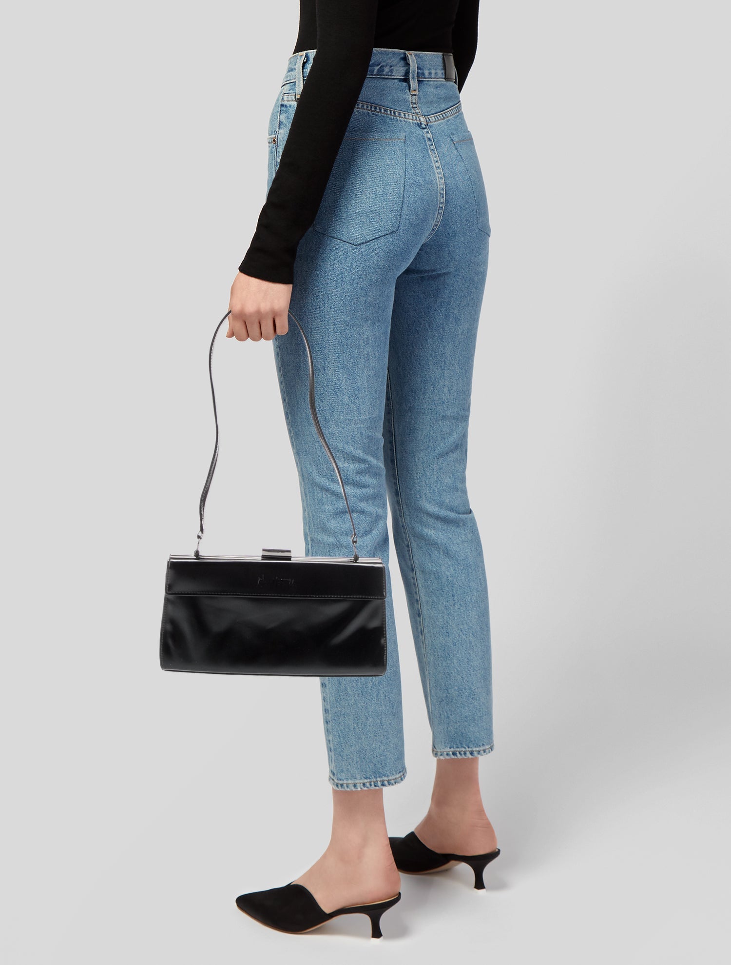 Mary McFadden Patent Leather Shoulder Bag