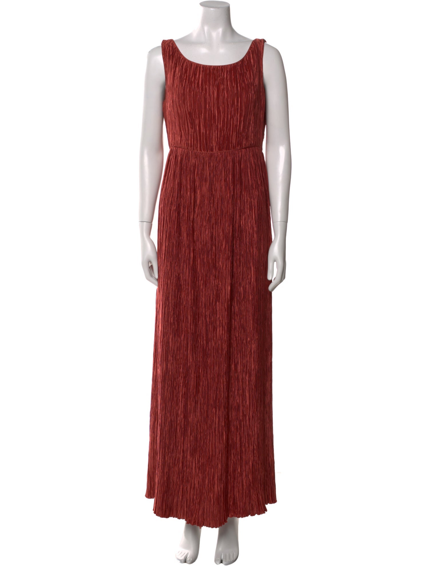 Mary McFadden Scoop Neck Long Dress