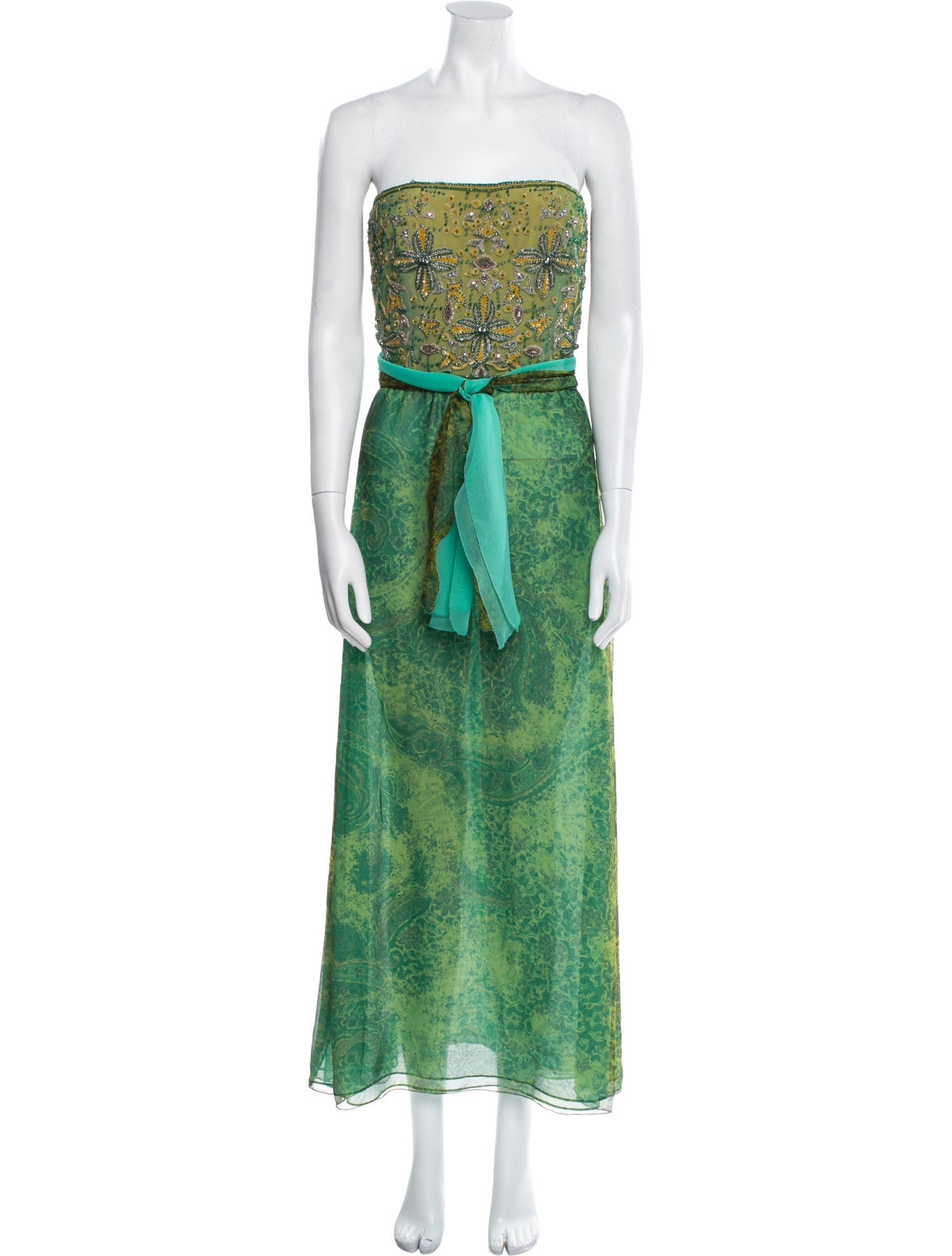 Mary McFadden Silk Long Dress