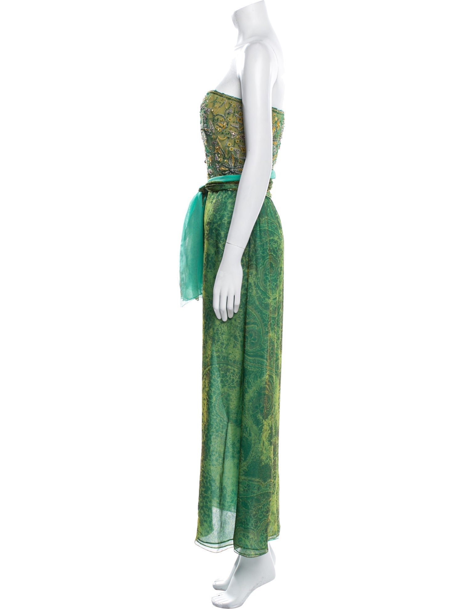 Mary McFadden Silk Long Dress