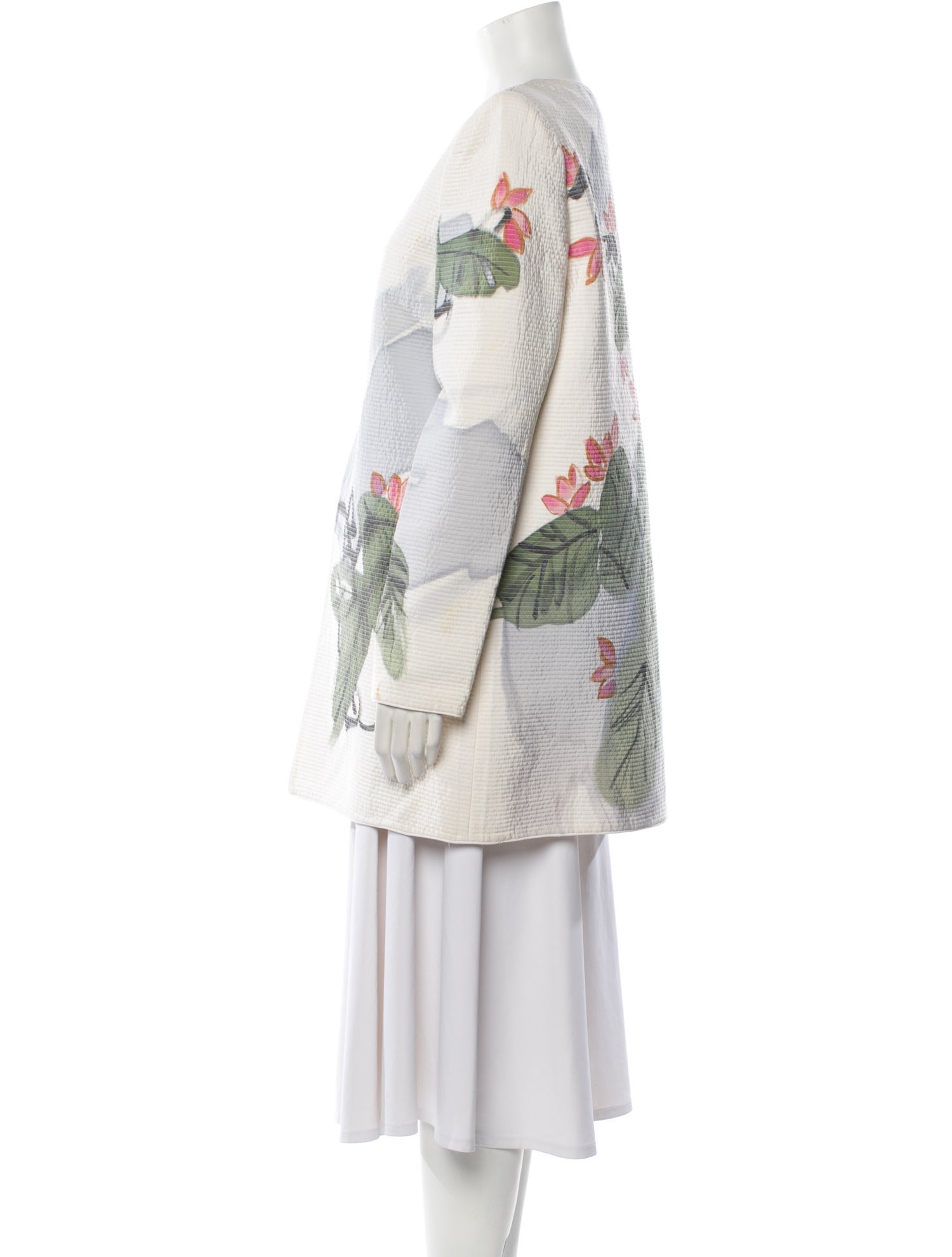 Mary McFadden Silk Printed Coat