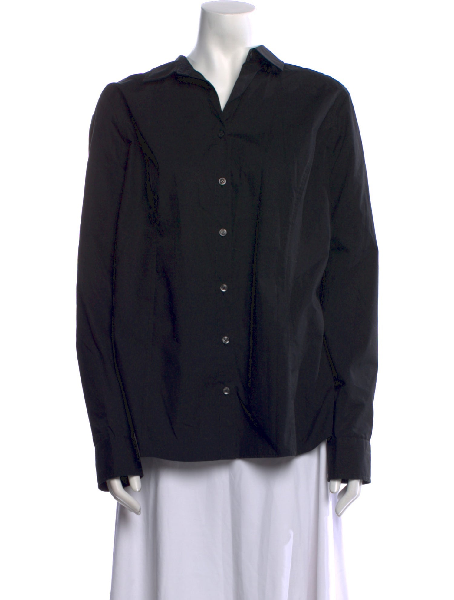 Mary McFadden Long Sleeve Button-Up Top