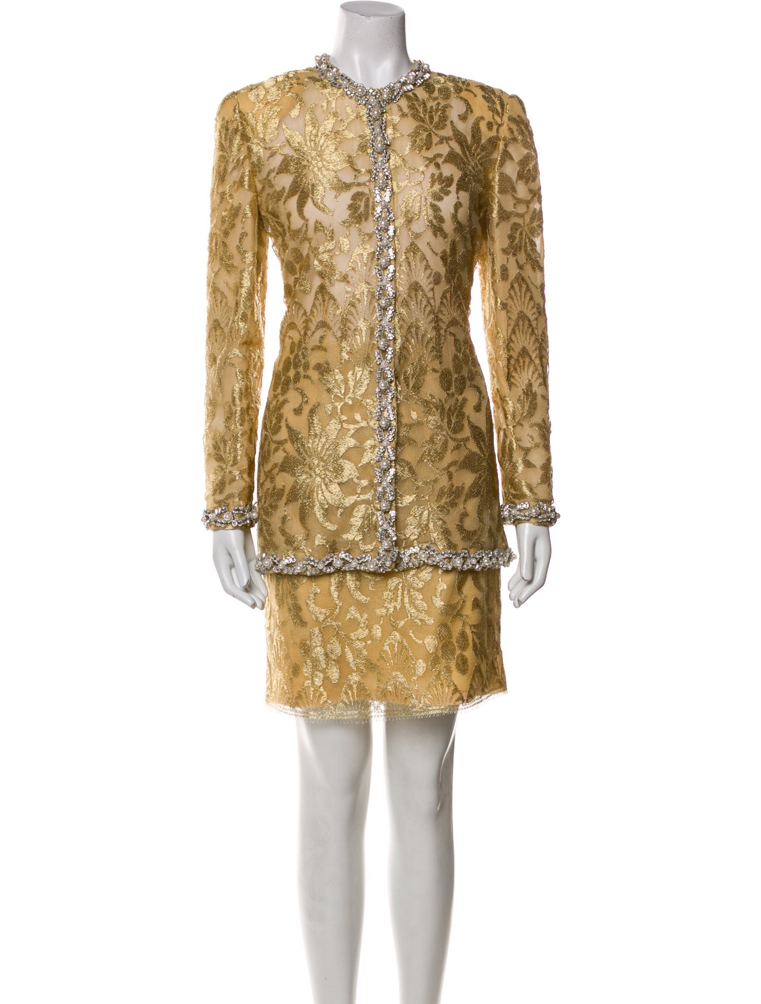 Mary McFadden Vintage 1980's Skirt Set