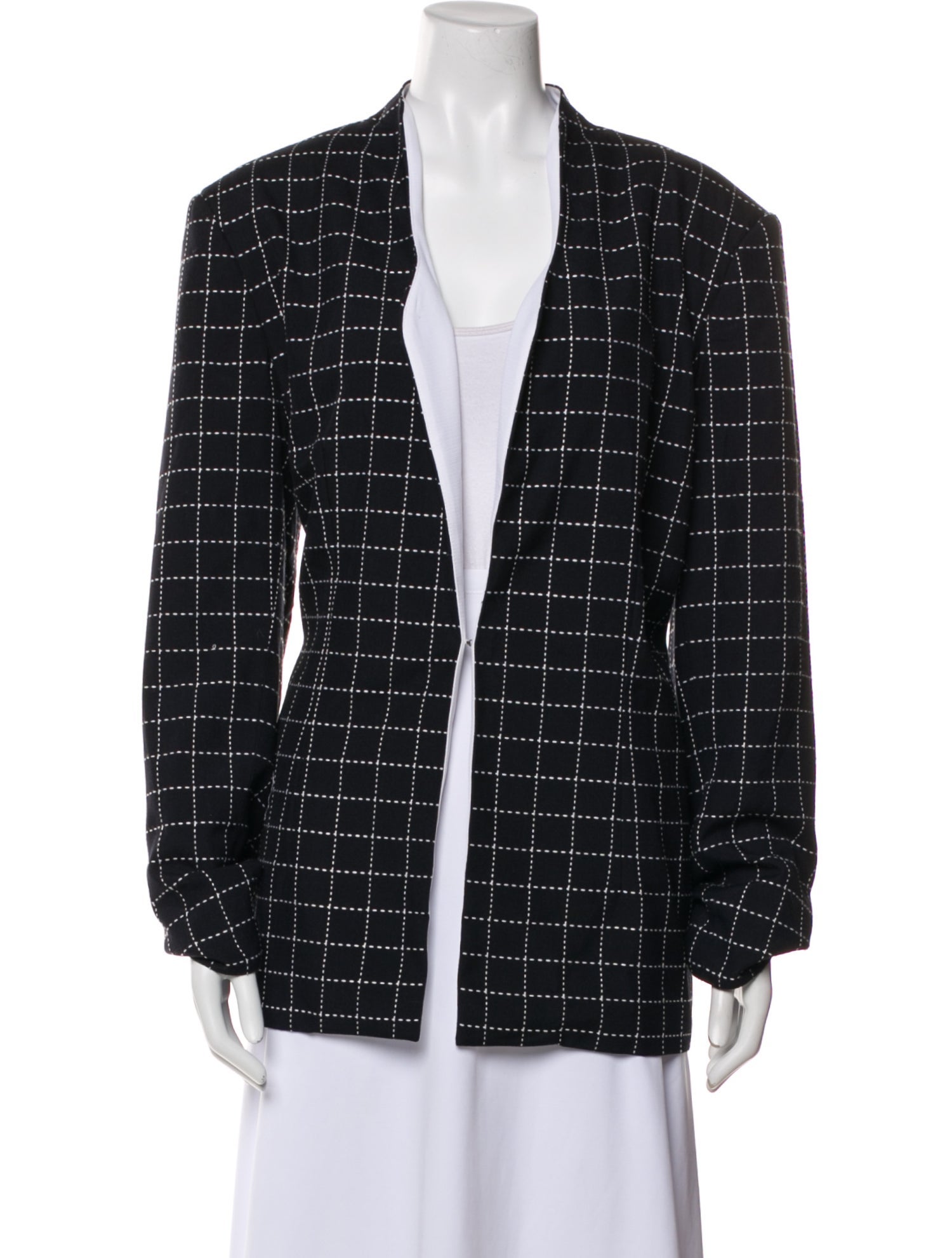 Mary McFadden Plaid Print Jacket