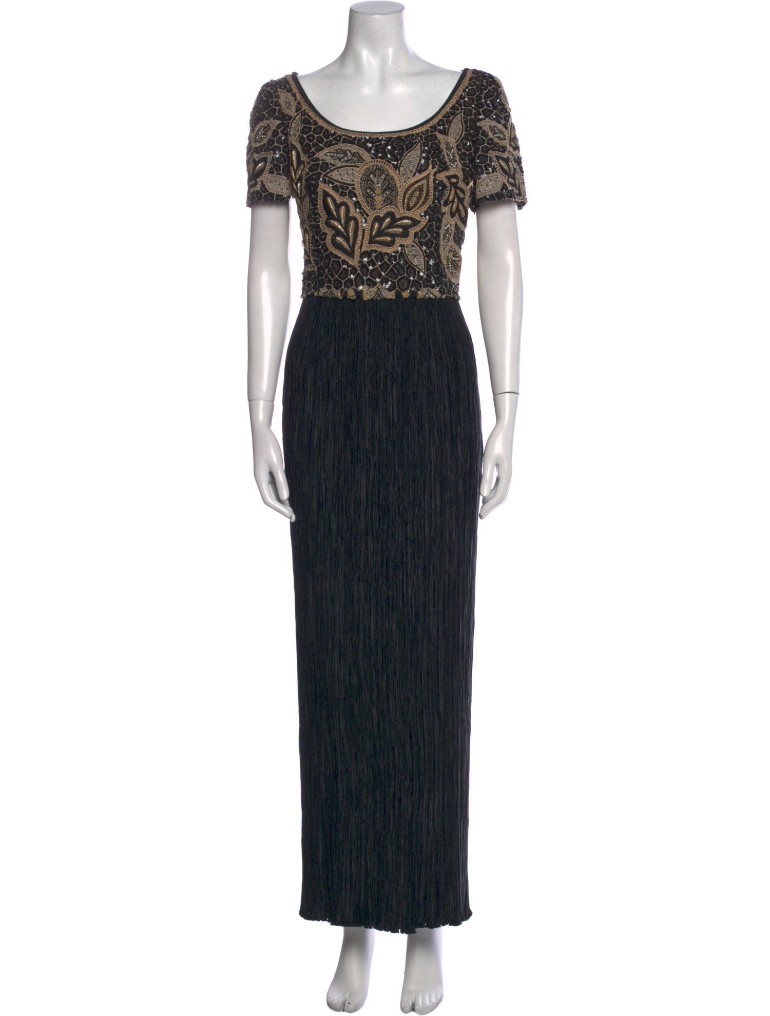 Mary McFadden Striped Long Dress