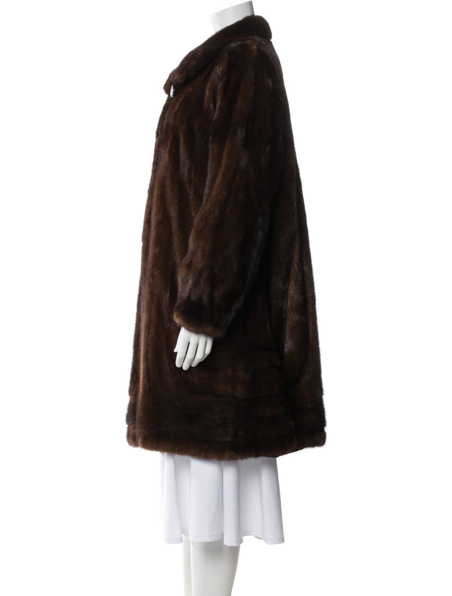 Mary McFadden Vintage Mink Faux Fur Coat