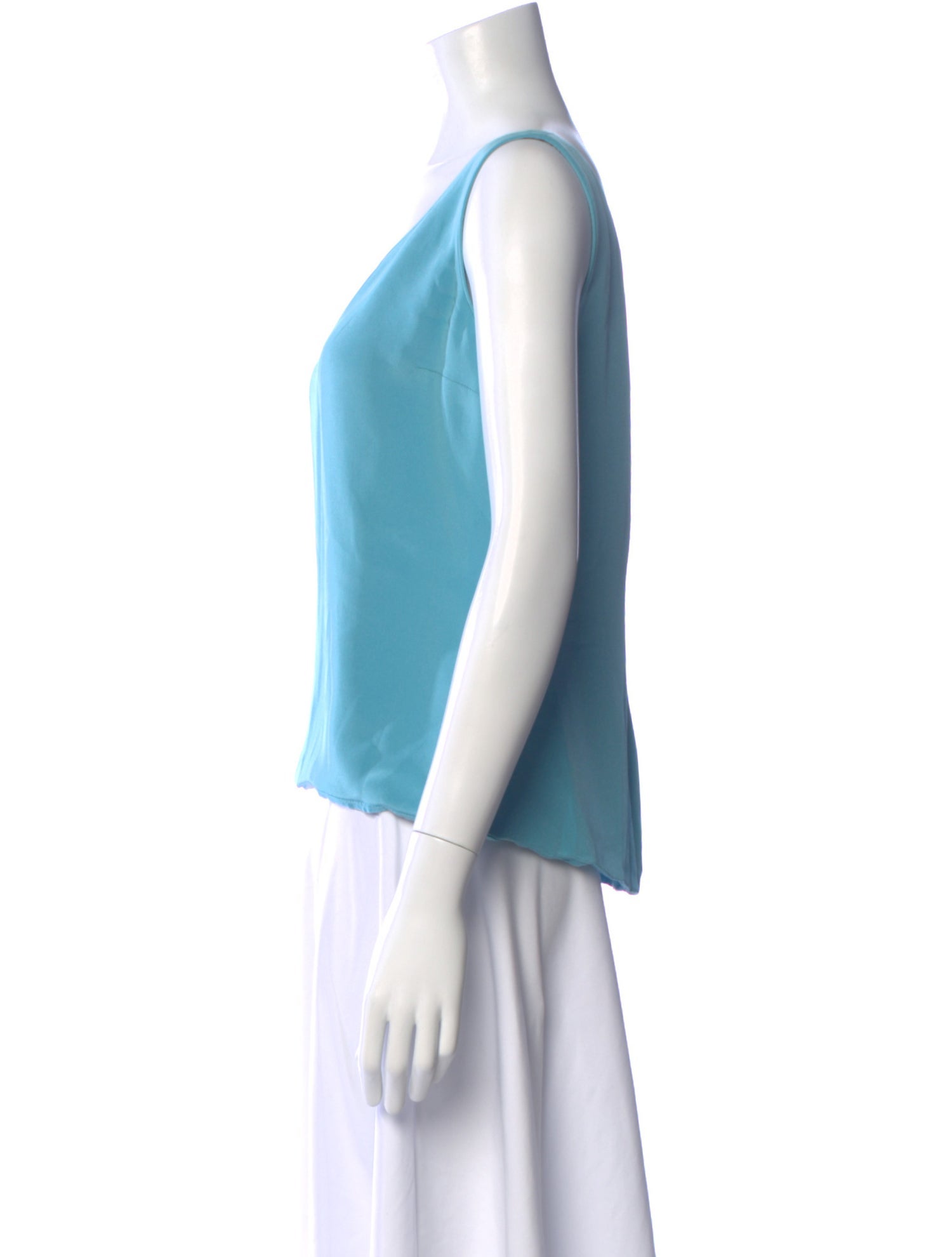 Mary McFadden Scoop Neck Sleeveless Top