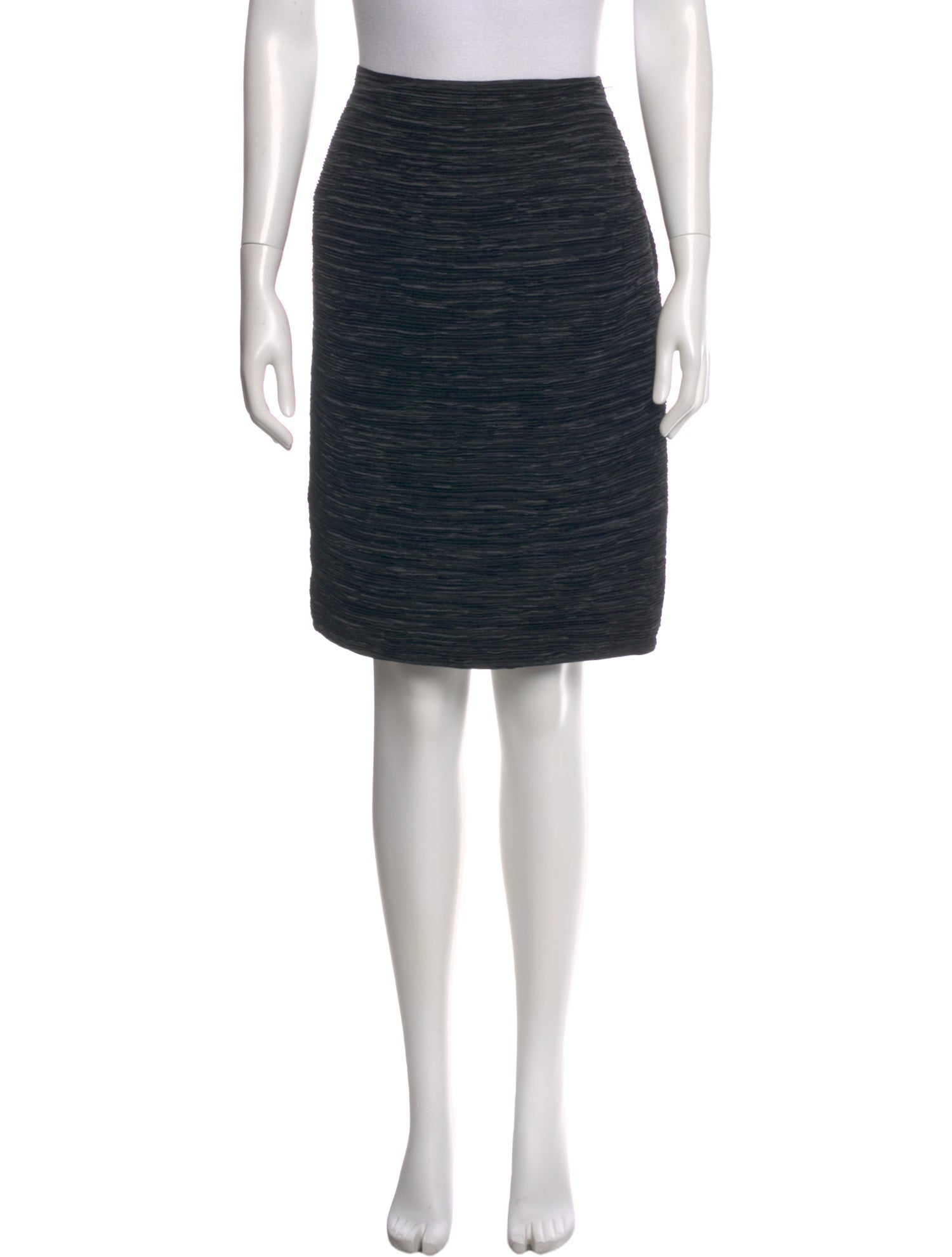 Mary McFadden Striped Knee-Length Skirt