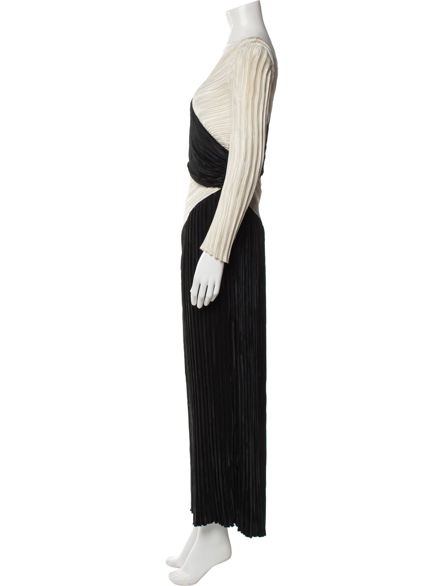 Mary McFadden V-Neck Long Dress