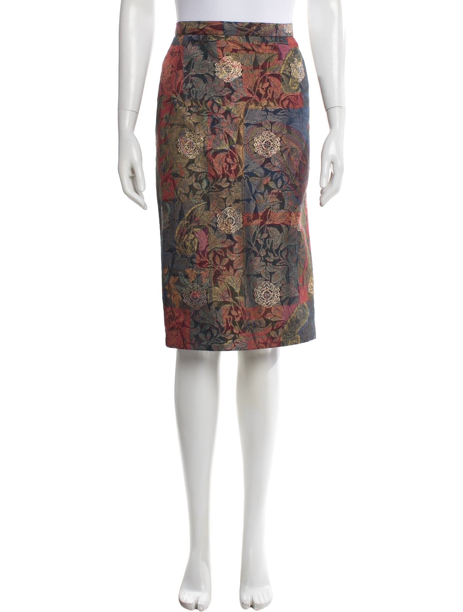 Mary McFadden Vintage Knee-Length Skirt