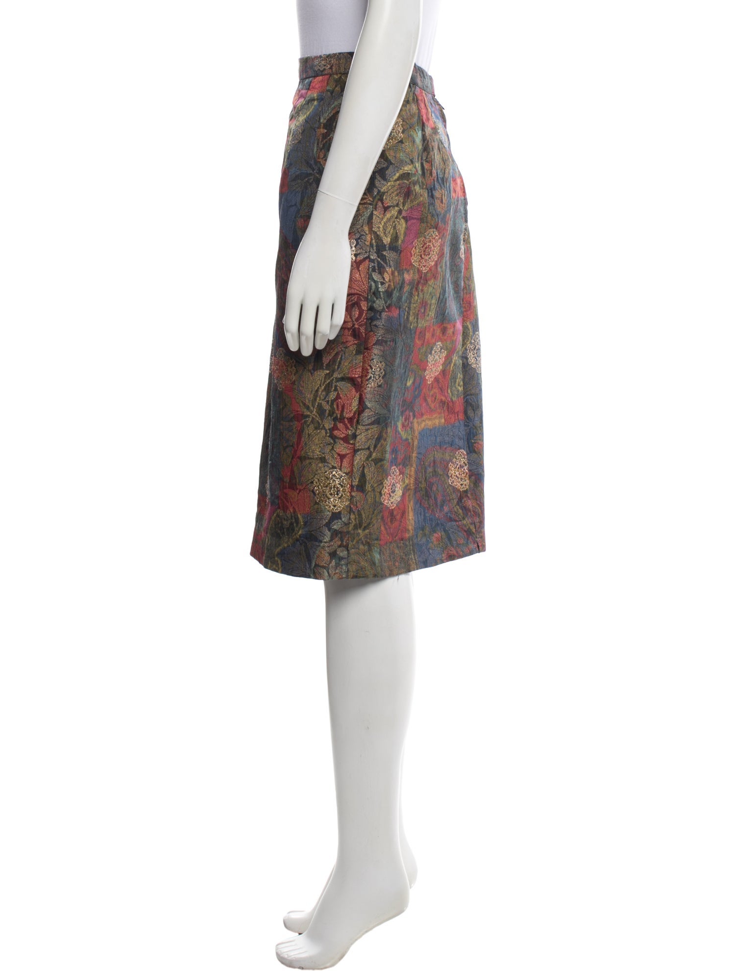 Mary McFadden Vintage Knee-Length Skirt