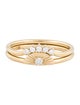 Marrow Fine 14K Diamond Crown & Sun Double Band Rings