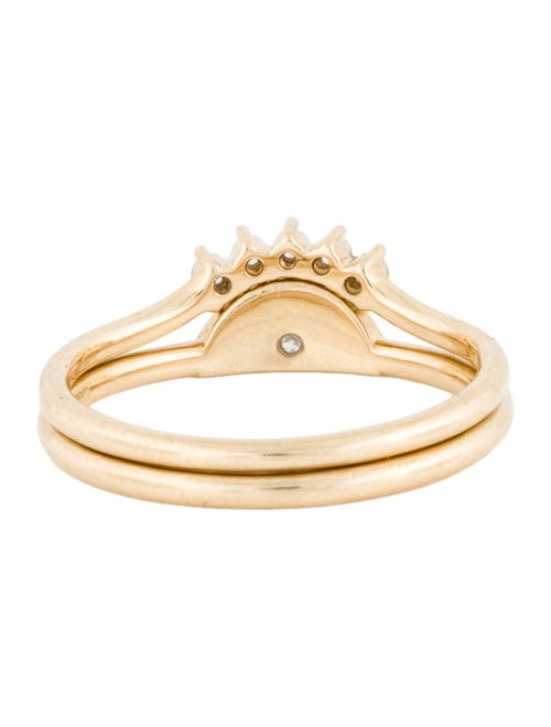 Marrow Fine 14K Diamond Crown & Sun Double Band Rings