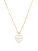 Marrow Fine 14K 'MAMA' Enamel Heart Pendant Necklace